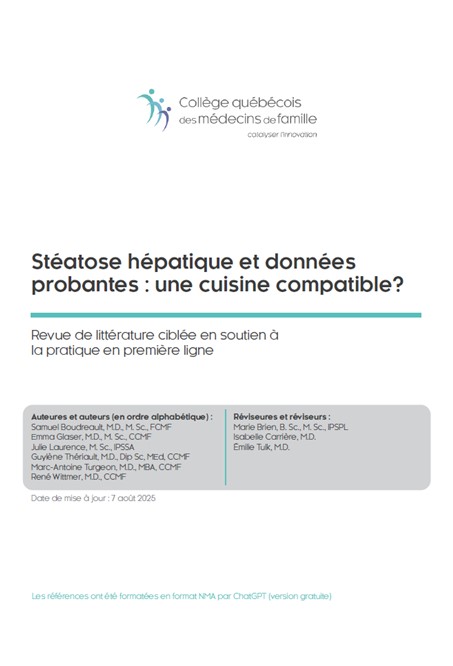 Stéatose hépatique