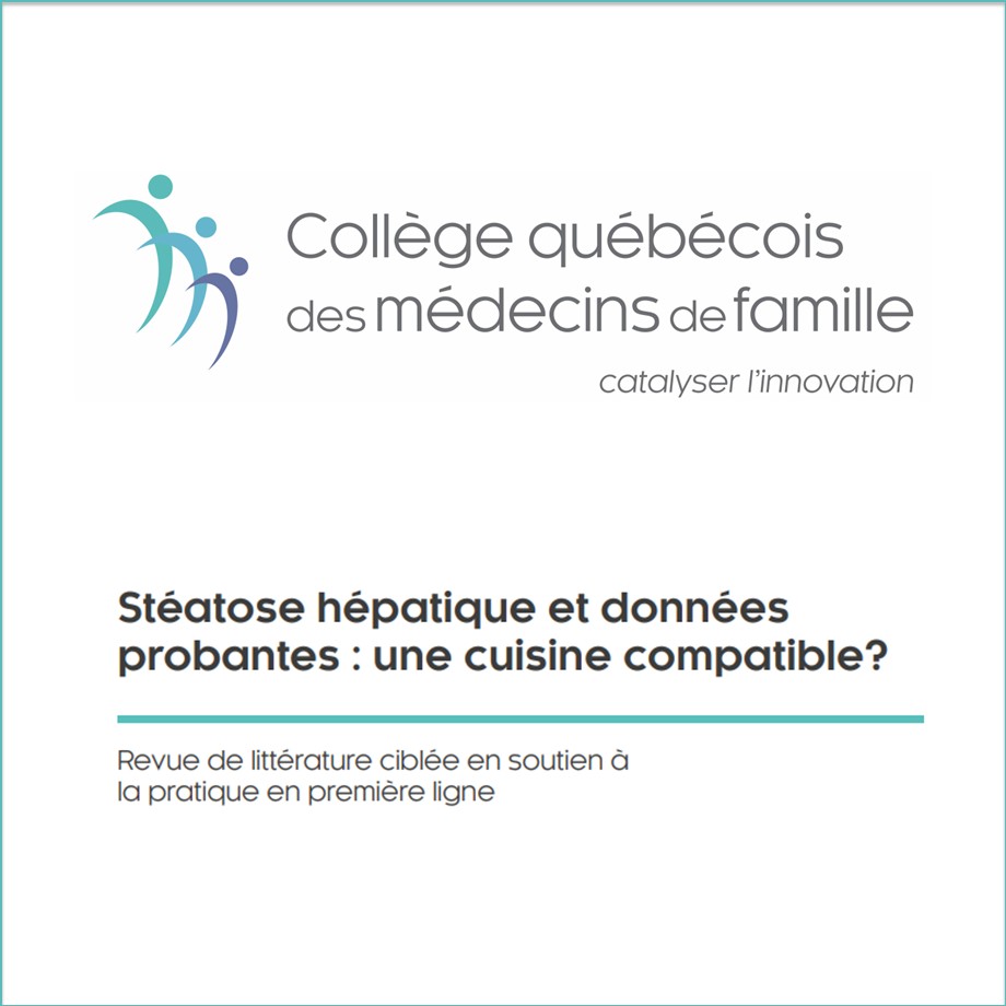 Stéatose hépatique et données probantes : une cuisine compatible?