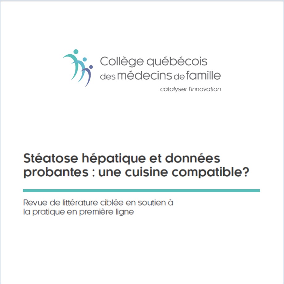 Stéatose hépatique et données probantes : une cuisine compatible?